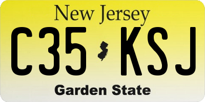 NJ license plate C35KSJ