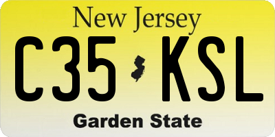 NJ license plate C35KSL