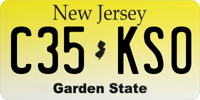 NJ license plate C35KSO