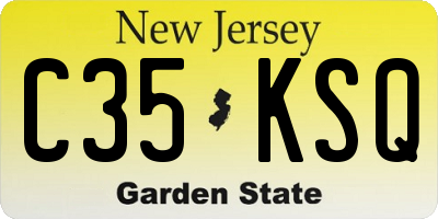NJ license plate C35KSQ