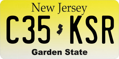 NJ license plate C35KSR