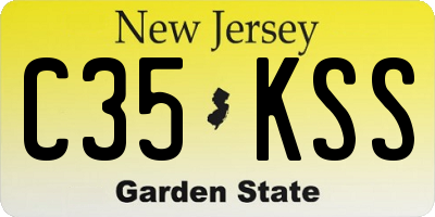 NJ license plate C35KSS
