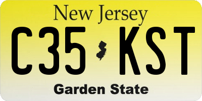 NJ license plate C35KST