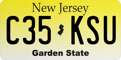 NJ license plate C35KSU
