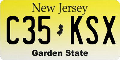 NJ license plate C35KSX