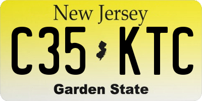 NJ license plate C35KTC