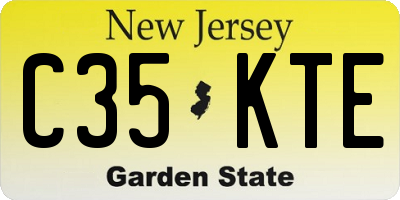 NJ license plate C35KTE