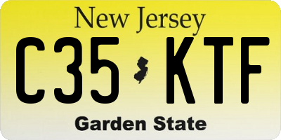 NJ license plate C35KTF