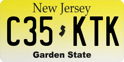 NJ license plate C35KTK