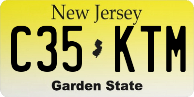 NJ license plate C35KTM