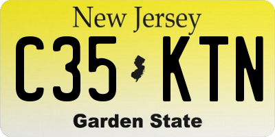 NJ license plate C35KTN