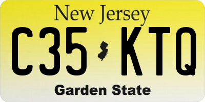 NJ license plate C35KTQ