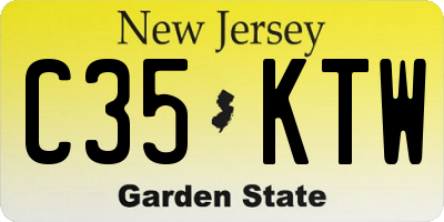 NJ license plate C35KTW