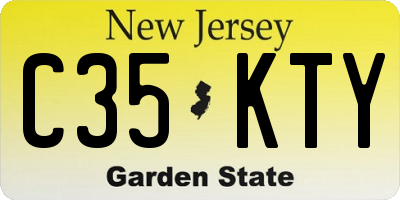 NJ license plate C35KTY
