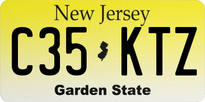 NJ license plate C35KTZ
