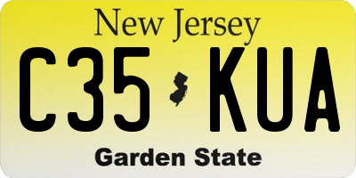 NJ license plate C35KUA
