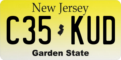 NJ license plate C35KUD