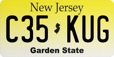 NJ license plate C35KUG