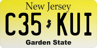 NJ license plate C35KUI