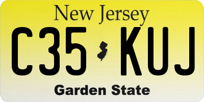 NJ license plate C35KUJ