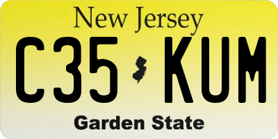 NJ license plate C35KUM