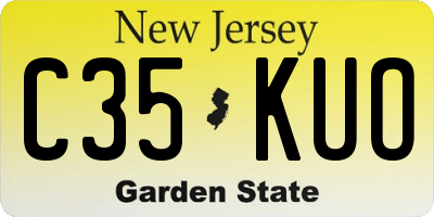 NJ license plate C35KUO