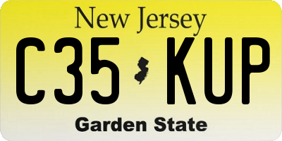 NJ license plate C35KUP