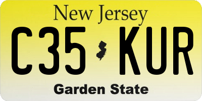 NJ license plate C35KUR