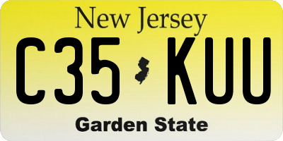 NJ license plate C35KUU