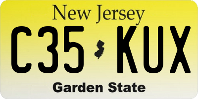 NJ license plate C35KUX