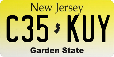 NJ license plate C35KUY