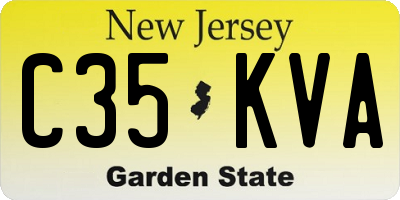 NJ license plate C35KVA