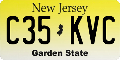 NJ license plate C35KVC