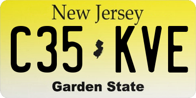 NJ license plate C35KVE