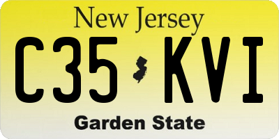 NJ license plate C35KVI