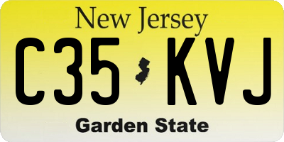 NJ license plate C35KVJ