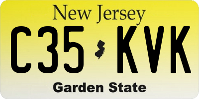 NJ license plate C35KVK