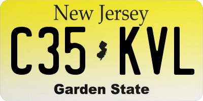NJ license plate C35KVL