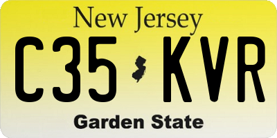 NJ license plate C35KVR