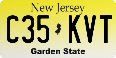 NJ license plate C35KVT