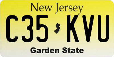 NJ license plate C35KVU