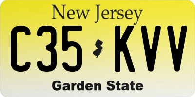 NJ license plate C35KVV