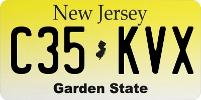NJ license plate C35KVX