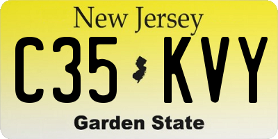 NJ license plate C35KVY
