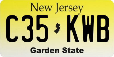 NJ license plate C35KWB