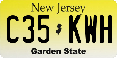 NJ license plate C35KWH