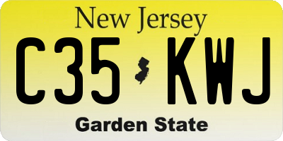 NJ license plate C35KWJ