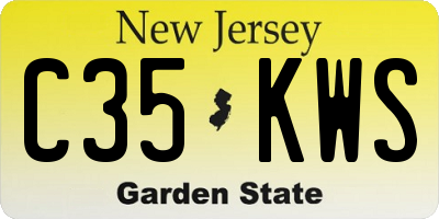NJ license plate C35KWS