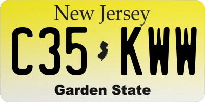 NJ license plate C35KWW