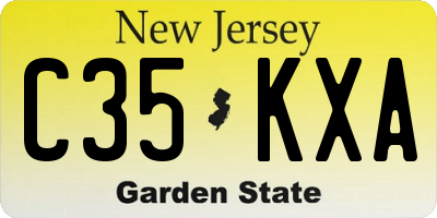 NJ license plate C35KXA